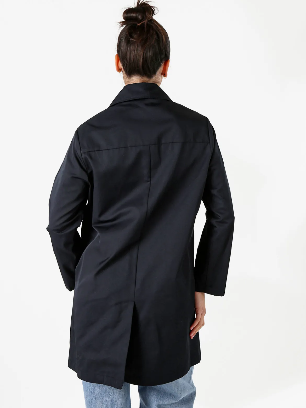 Solada Trench impermeabile da donna con bottoni - blu scuro