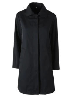 Solada Trench impermeabile da donna con bottoni - blu scuro