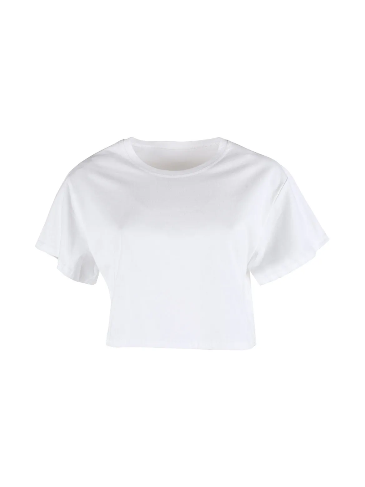 Solada T-shirt crop donna in cotone oversize