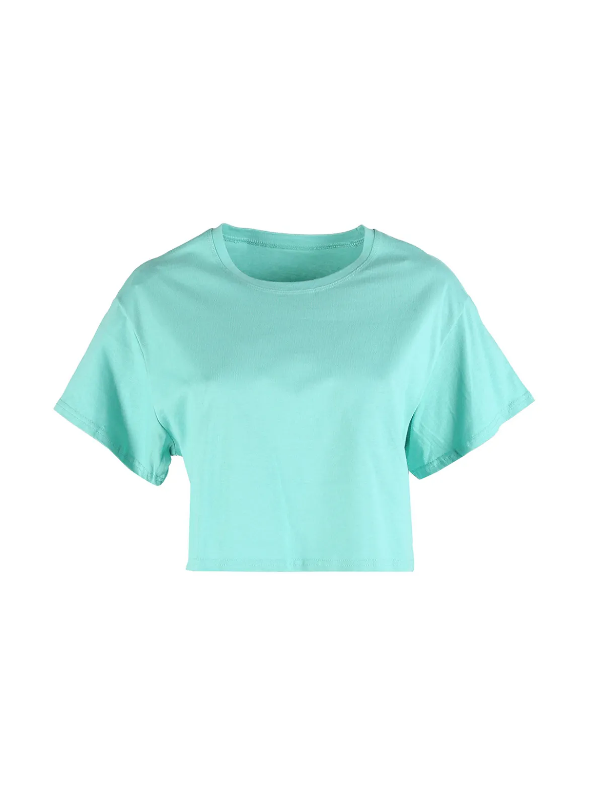 Solada T-shirt crop donna in cotone oversize