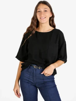 Solada T-shirt da donna oversize con taschino