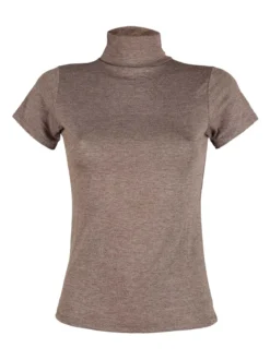 Solada T-shirt dolcevita da donna in tinta unita