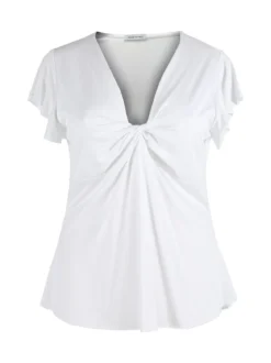 Solada T-shirt donna con scollo annodato