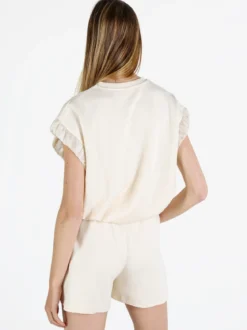 Solada T-shirt donna con strass - beige