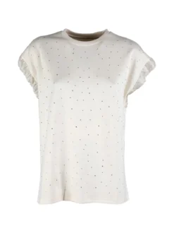 Solada T-shirt donna con strass - beige