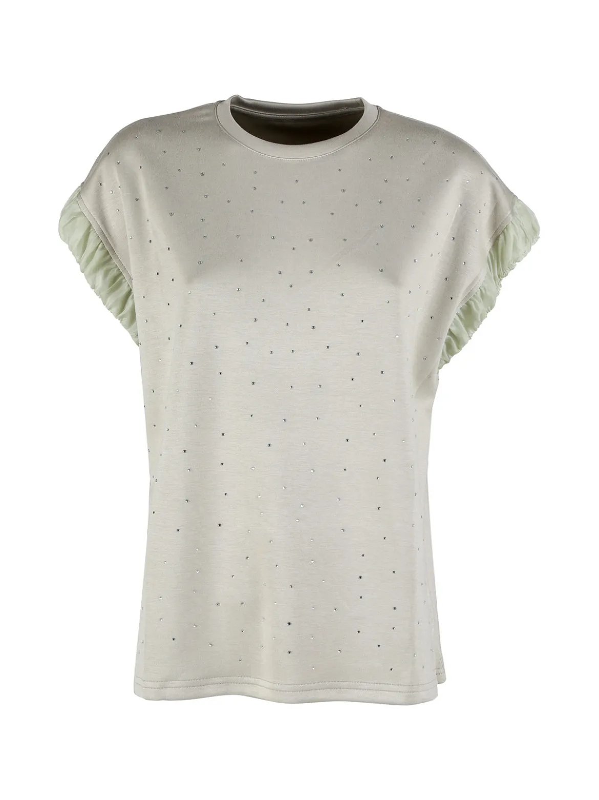 Solada T-shirt donna con strass - verde chiaro