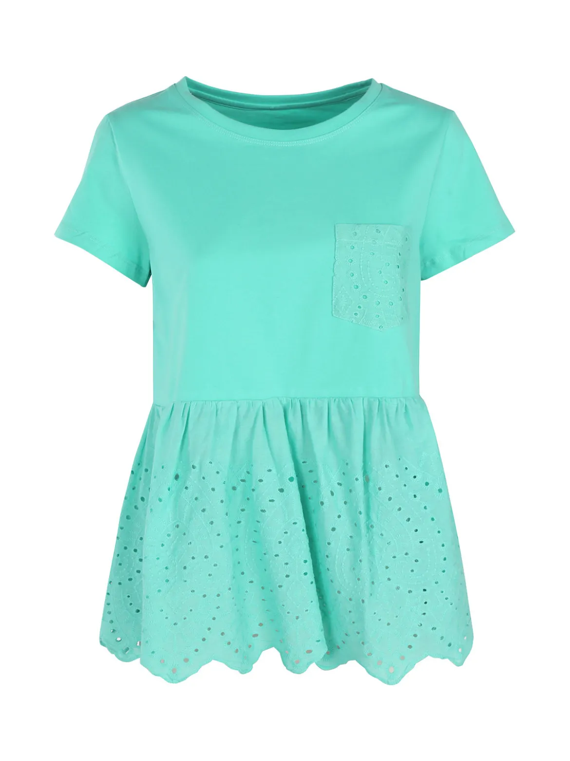 Solada T-shirt donna con taschino e ricami macramè