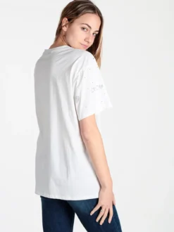 Solada T-shirt donna cuori con piccole borchie