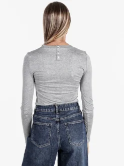 Solada T-shirt donna girocollo a maniche lunghe - grigio