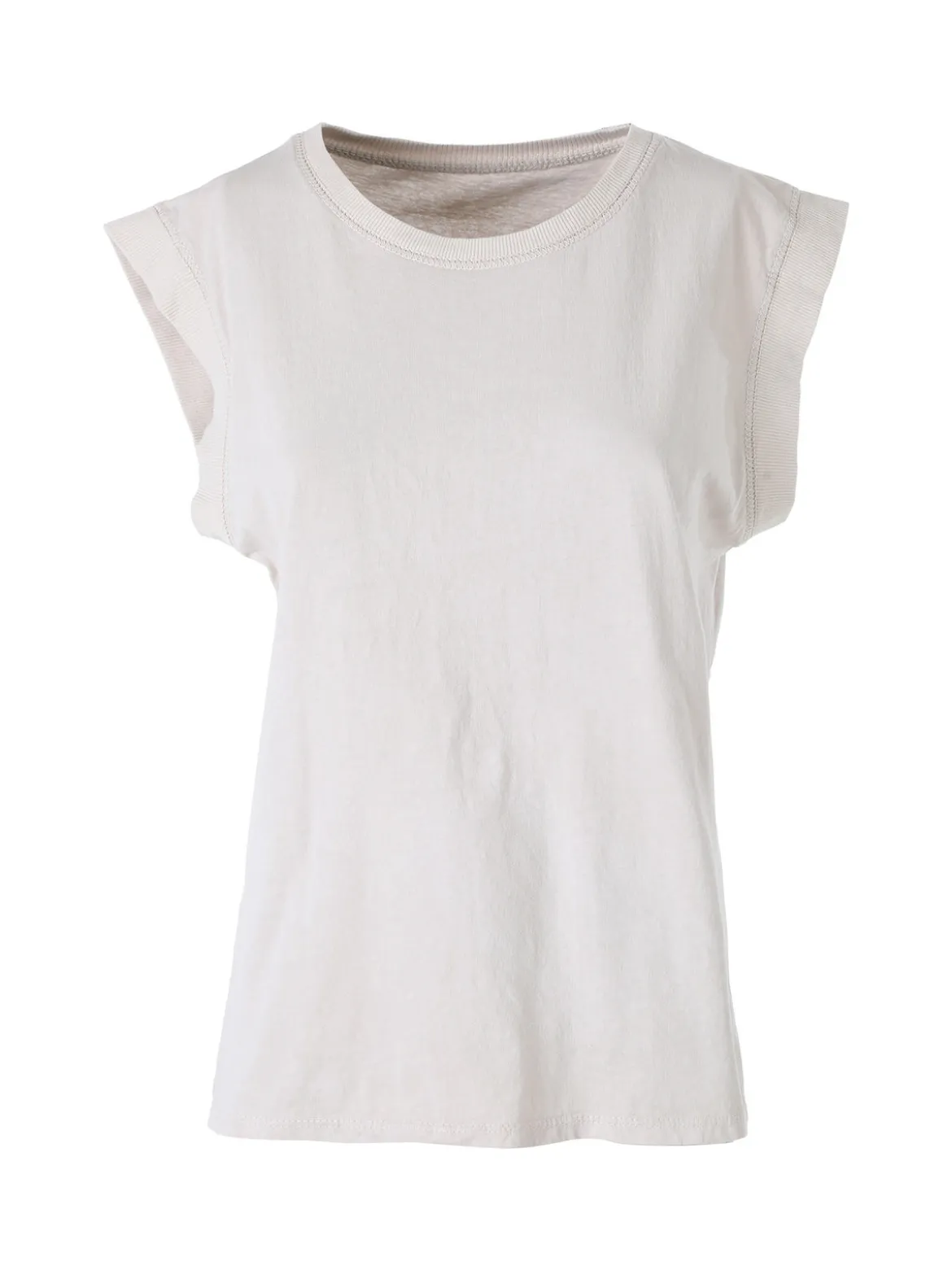 Solada T-shirt donna in cotone senza maniche - beige