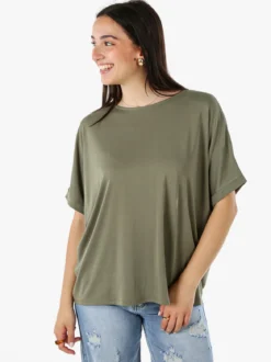 Solada T-shirt donna leggera a maniche corte - militare
