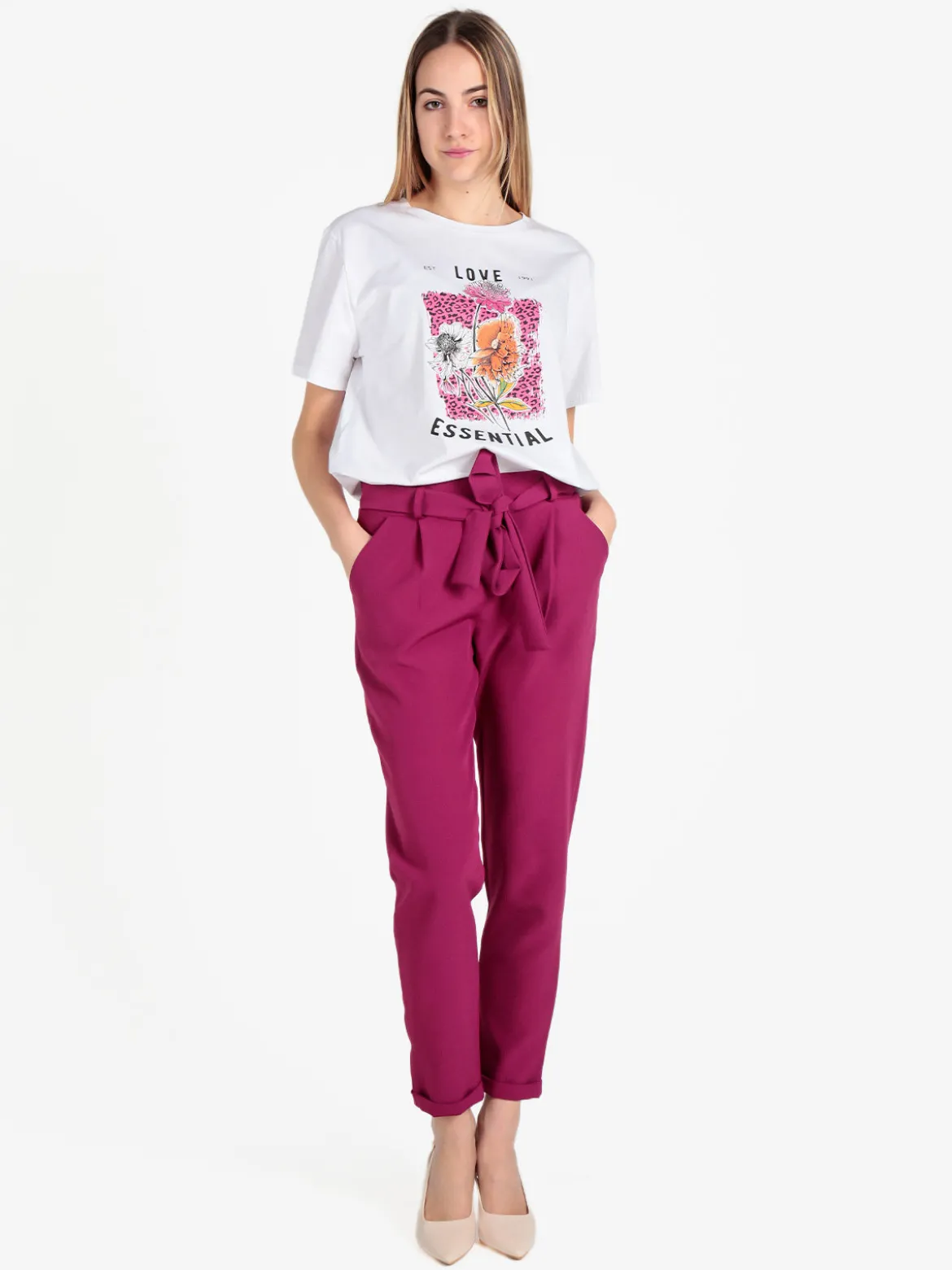 Solada T-shirt donna oversize con stampa fiori