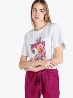 Solada T-shirt donna oversize con stampa fiori