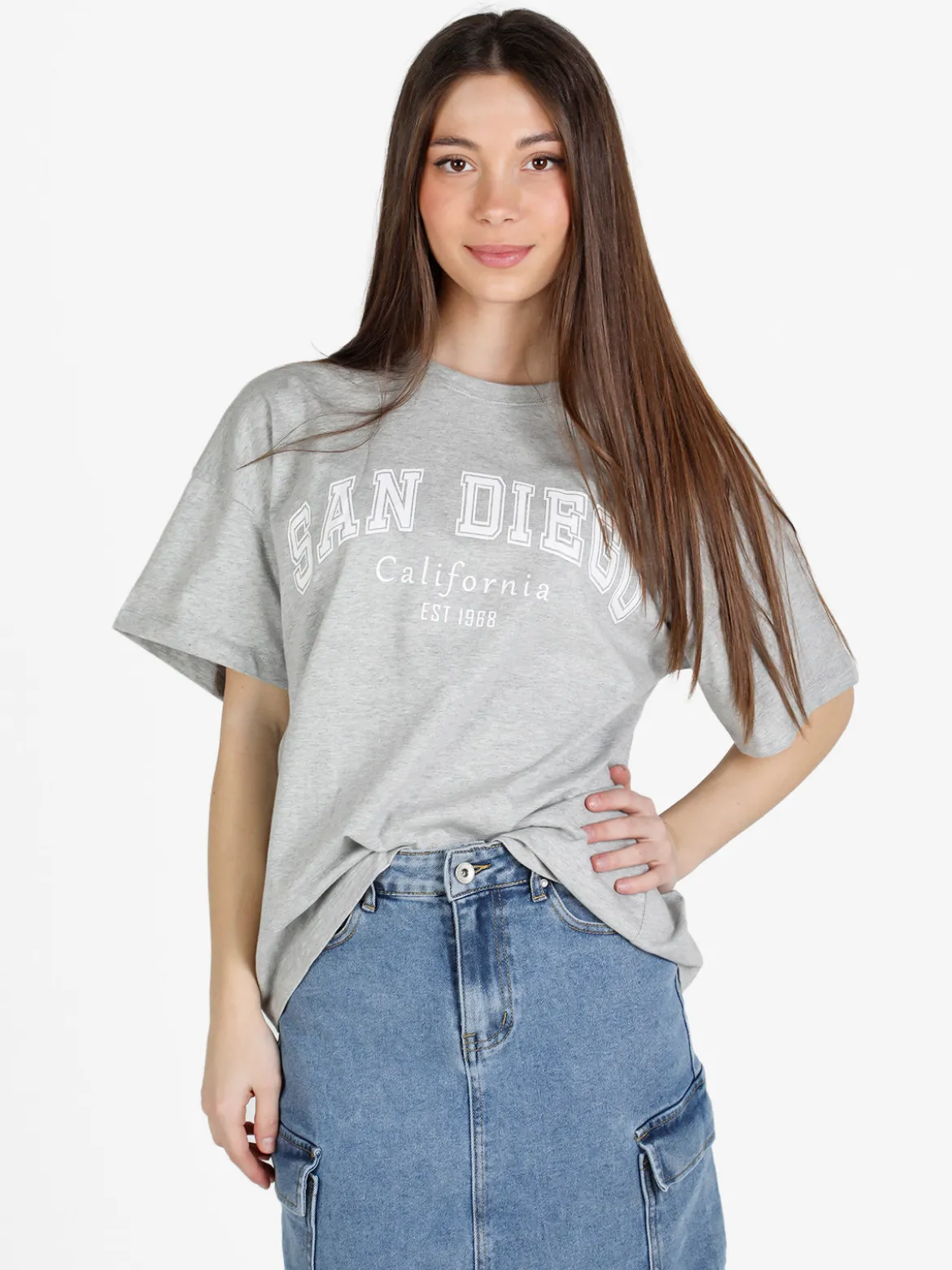 Solada T-shirt donna oversize con stampa scritta