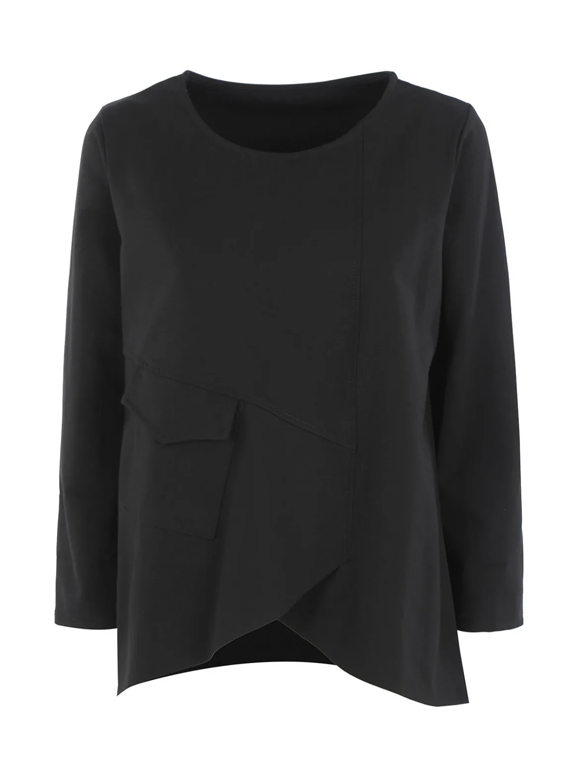 Solada T-shirt donna oversize con taschino