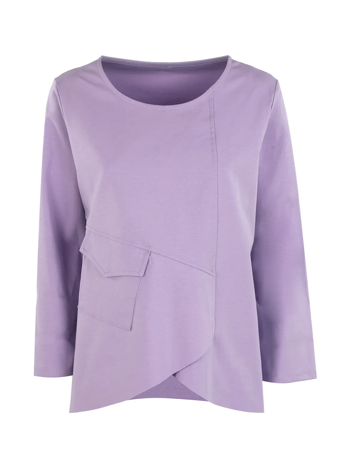 Solada T-shirt donna oversize con taschino