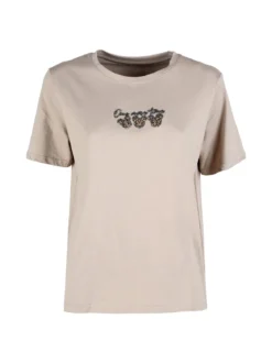 Solada T-shirt donna oversize in cotone con strass