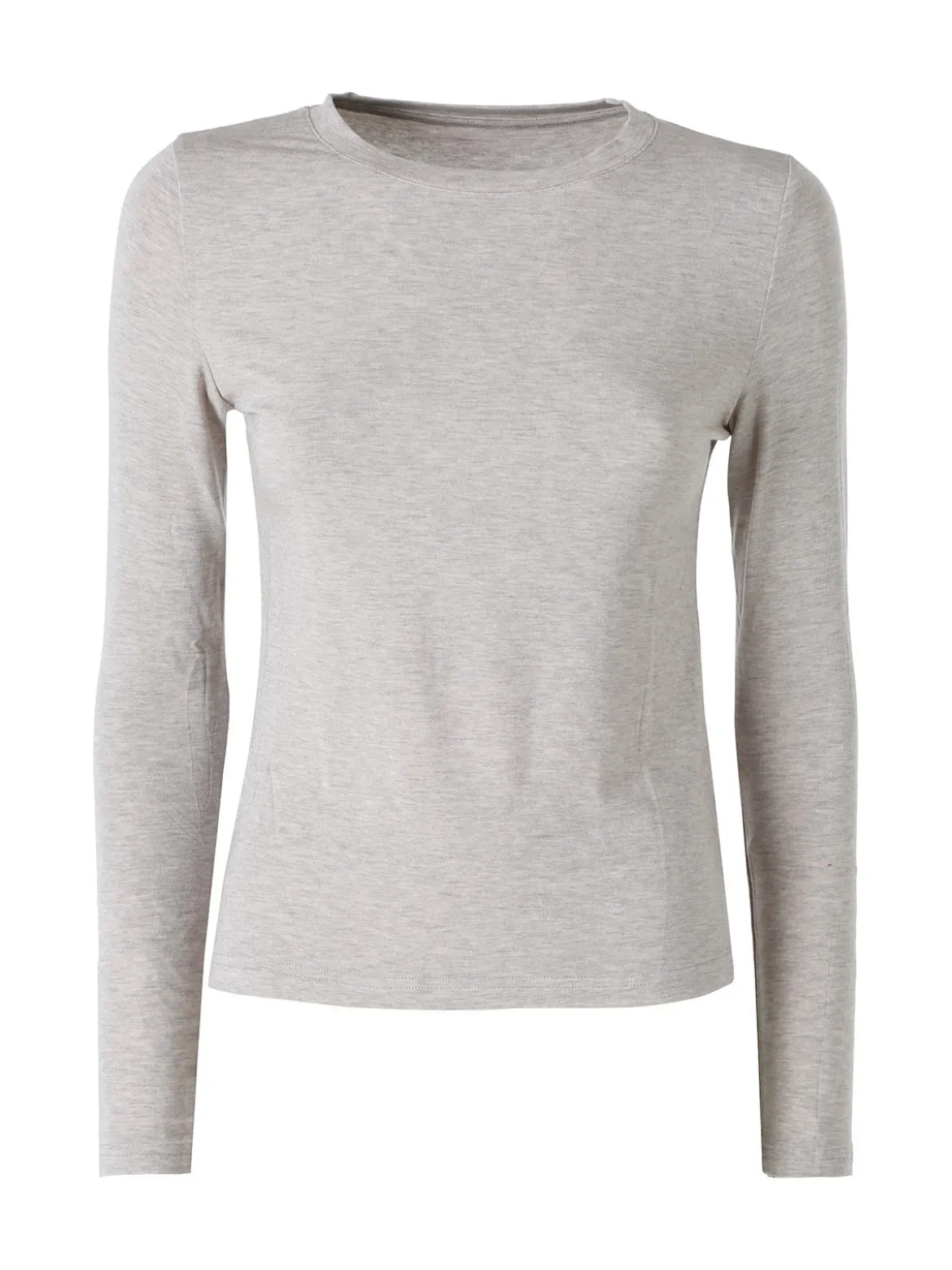 Solada T-shirt girocollo da donna a maniche lunghe - sabbia