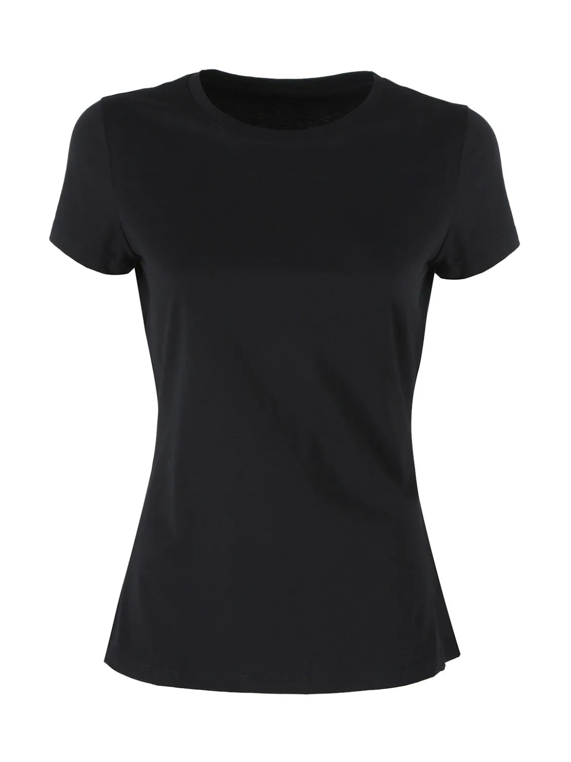 Solada T-shirt girocollo da donna in cotone elasticizzato - nero