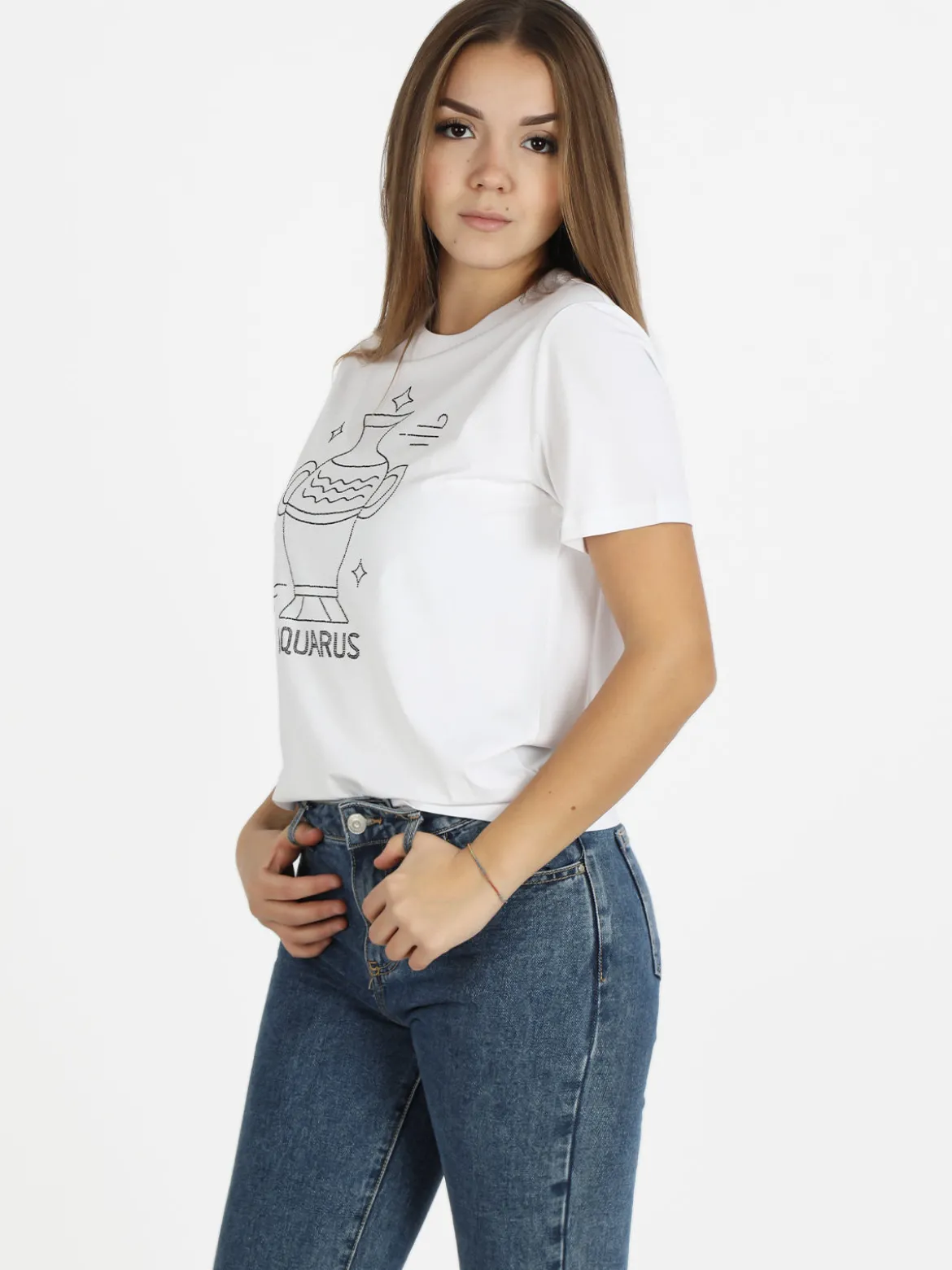 Solada T-shirt manica corta donna segno zodiacale Acquario