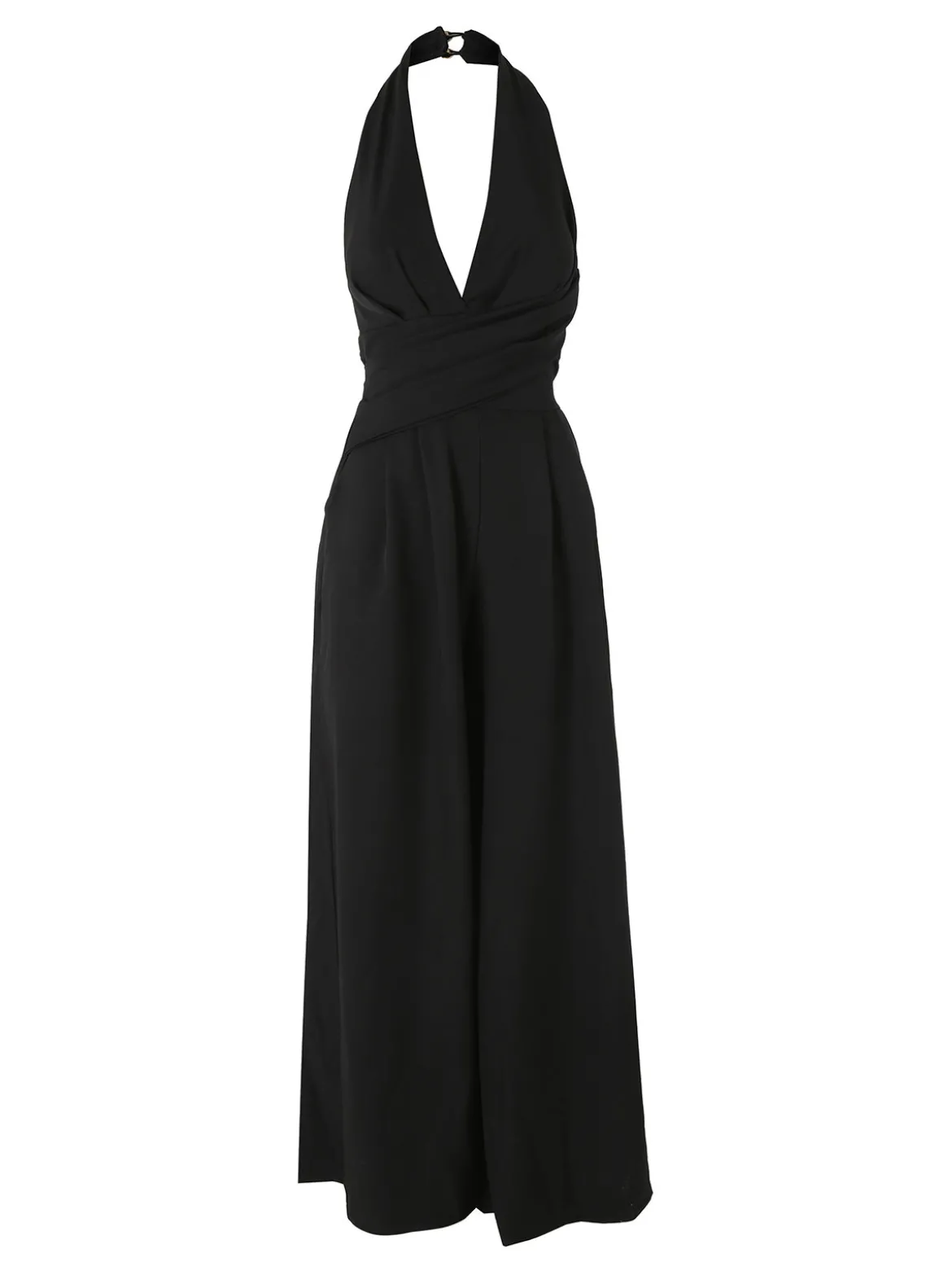 Solada Tuta jumpsuite da donna con coppe imbottite e allacciatura al collo - nero