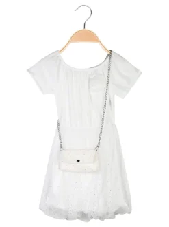 Solada Vestito da bambina a maniche corte con gonna in tulle e strass