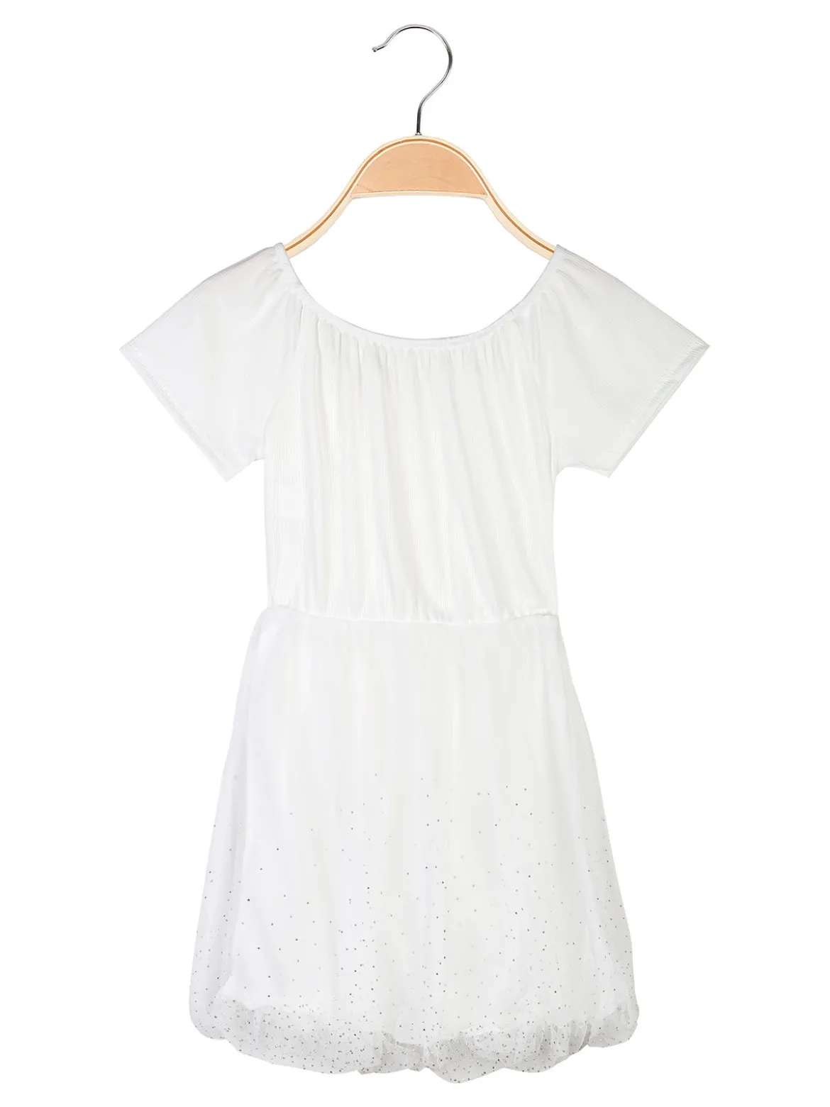 Solada Vestito da bambina a maniche corte con gonna in tulle e strass