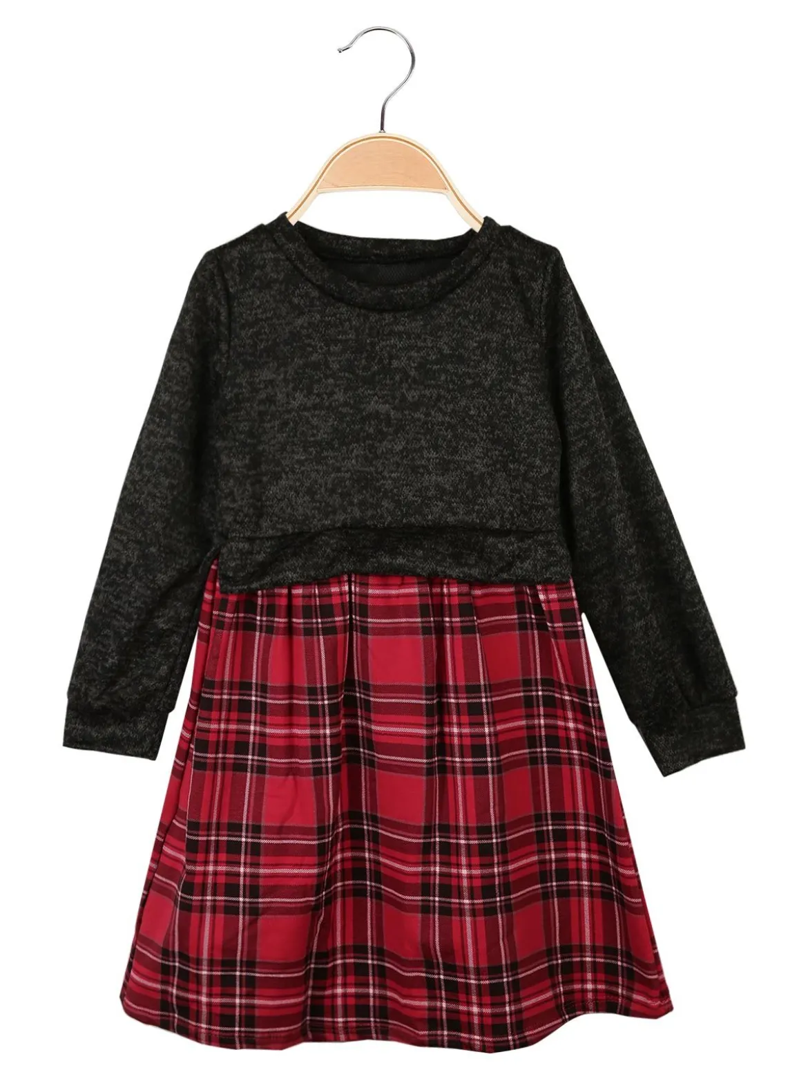 Solada Vestito da bambina scozzese a manica lunga