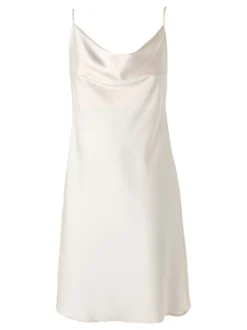 Solada Vestito da donna con spalline sottili e scollo a cascata - beige