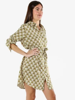 Solada Vestito donna a camicia con maniche lunghe - militare