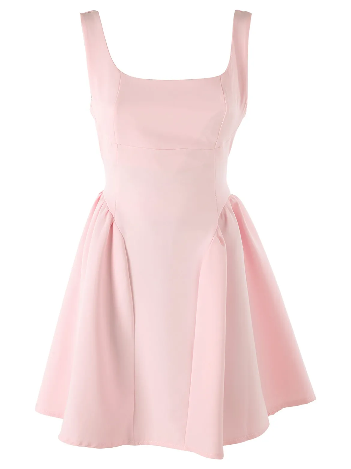 Solada Vestito donna a spalla stretta con scollo quadrato - rosa
