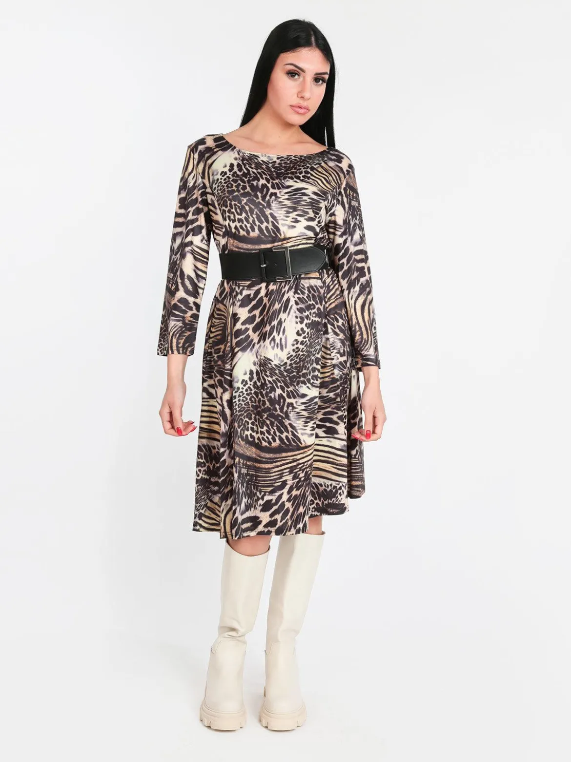 Solada Vestito donna fantasia animalier