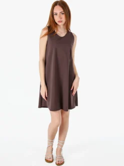 Solada Vestito donna svasato senza maniche - moro