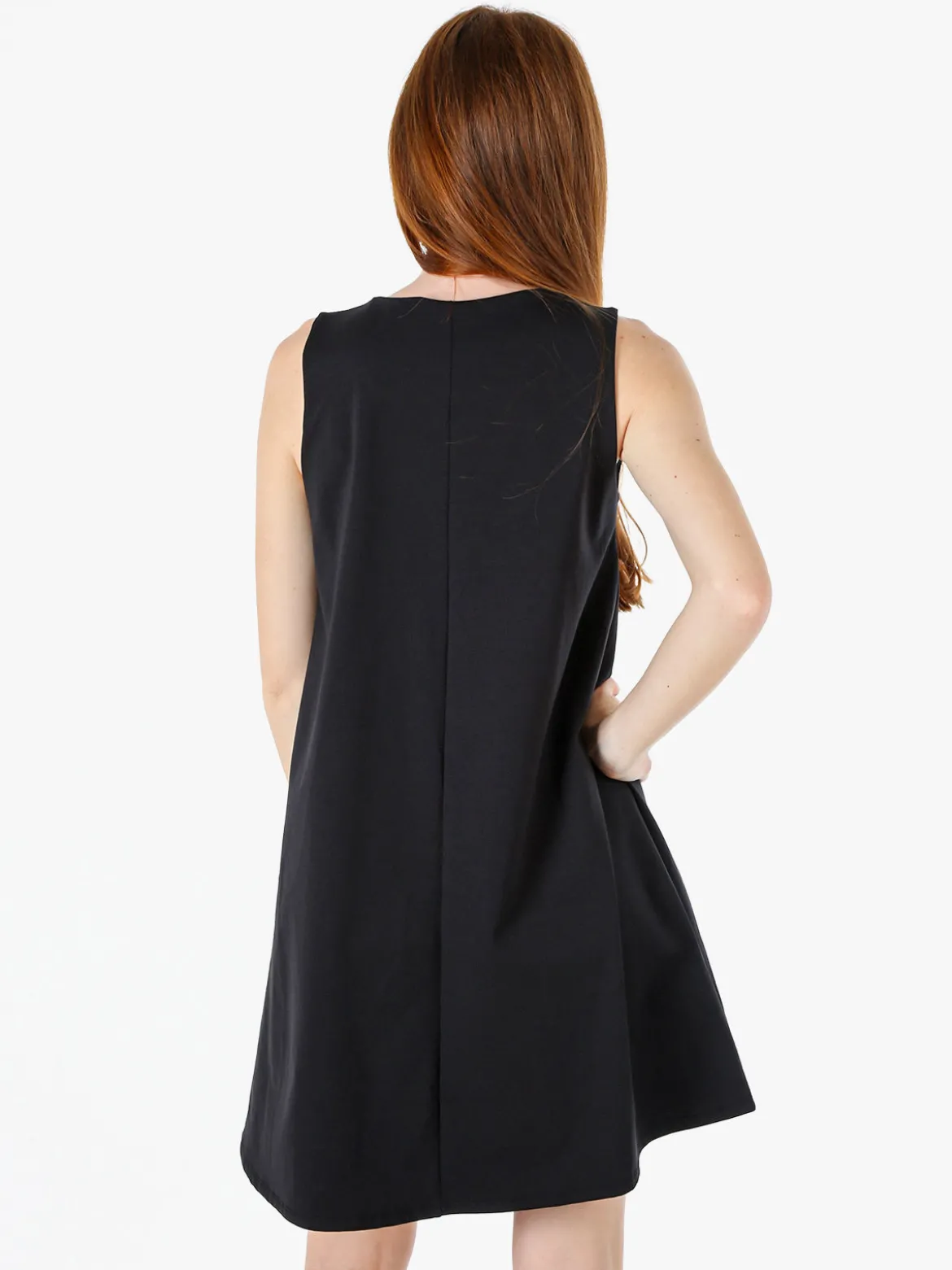 Solada Vestito donna svasato senza maniche - nero