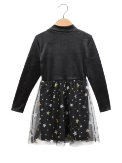 Solada Vestito elegante da bambina accollato in velluto