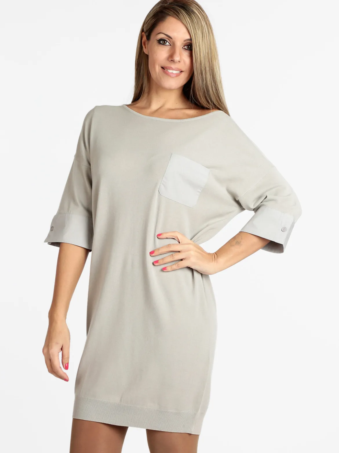 Solada Vestito in maglia con maniche a 3/4