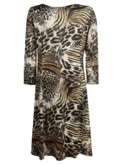Solada Vestito leopardato manica a 3/4
