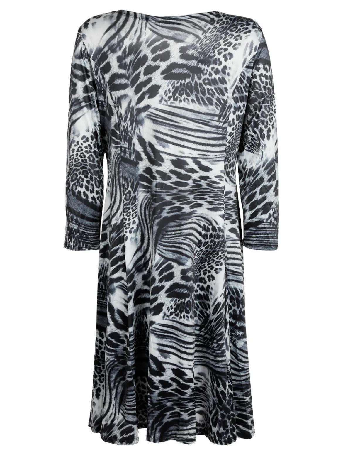 Solada Vestito leopardato manica a 3/4
