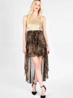 Solada Vestito lungo sul retro con paillettes