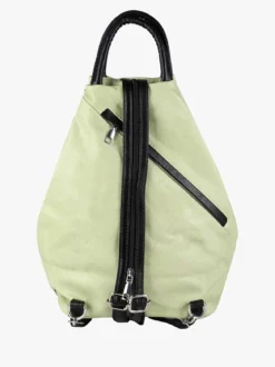 Solada Zaino da donna in ecopelle bicolore - verde