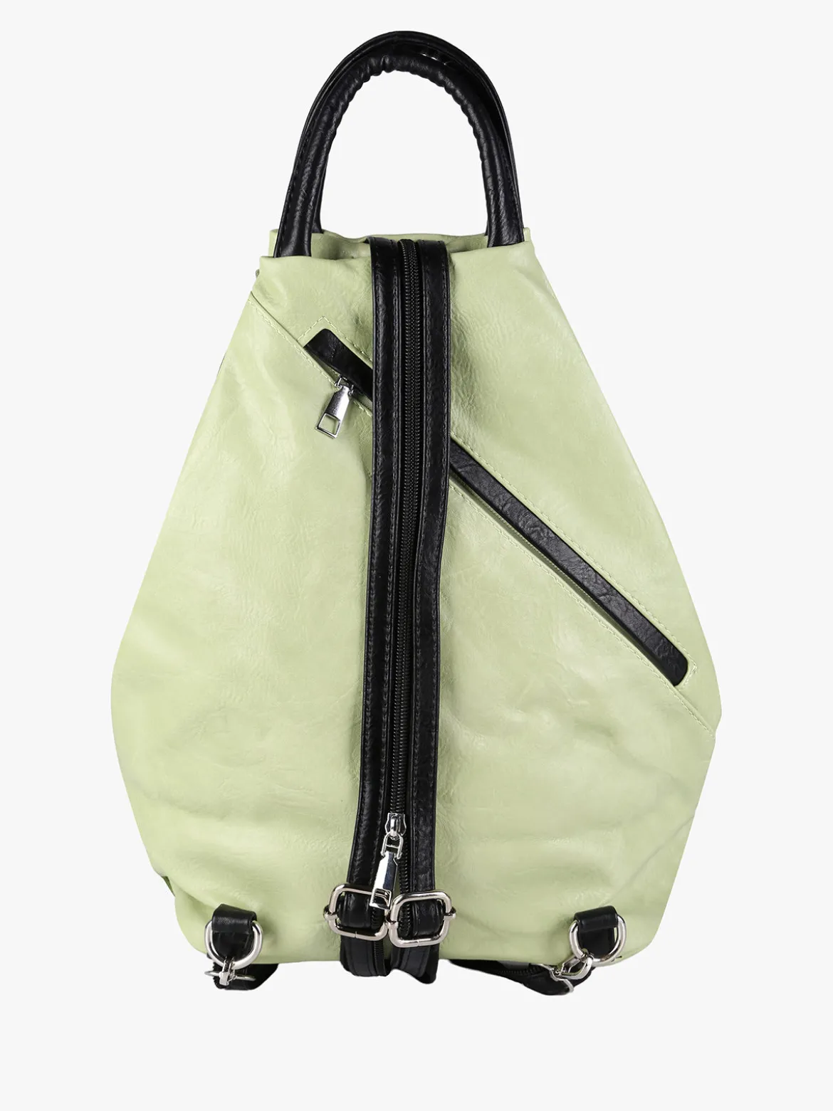 Solada Zaino da donna in ecopelle bicolore - verde