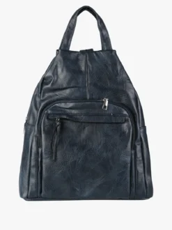 Solada Zaino in ecopelle da donna - blu scuro