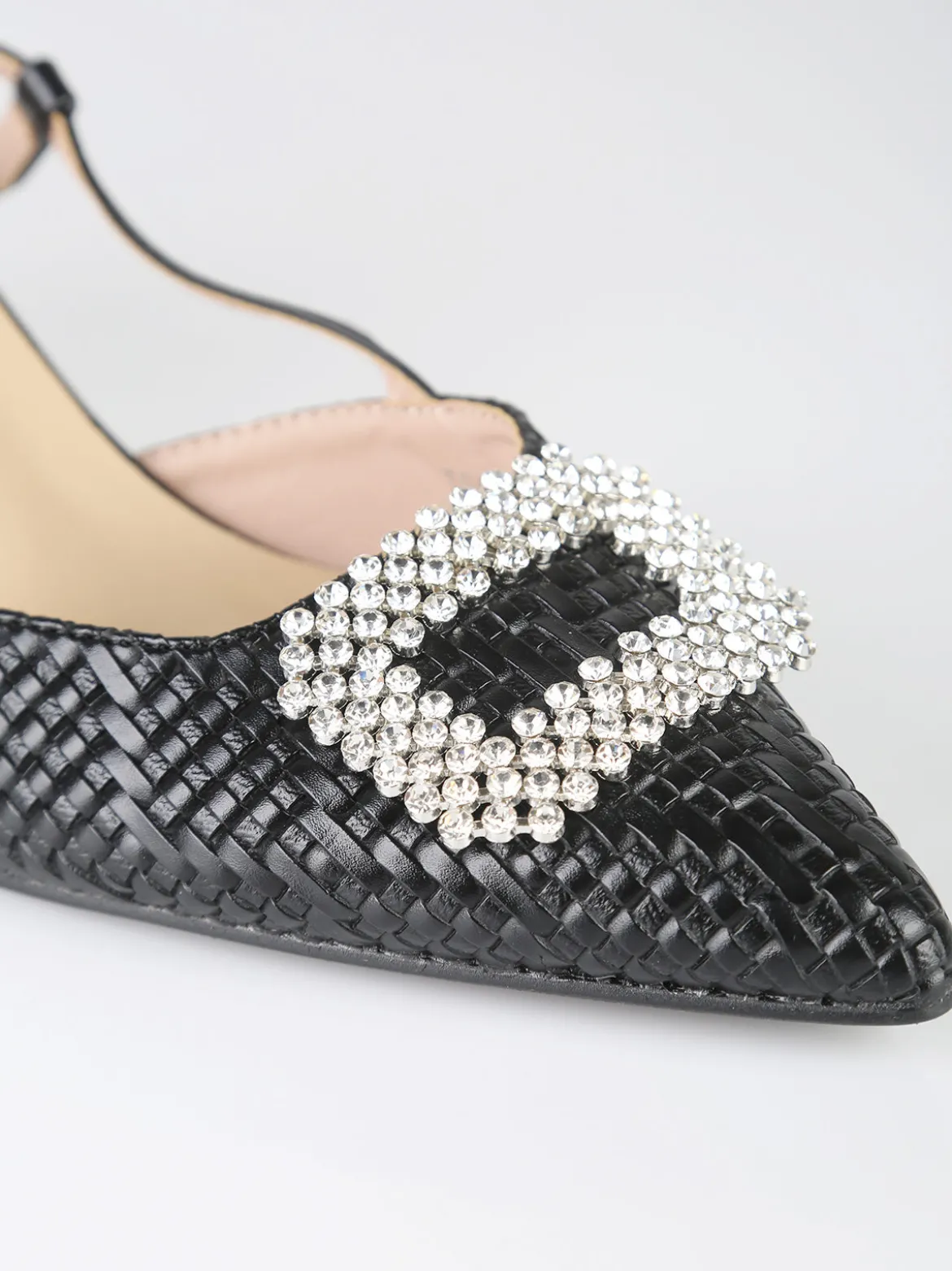 Soleil Slingback donna gioiello aperte dietro con cinturino alla caviglia con fibbia - nero