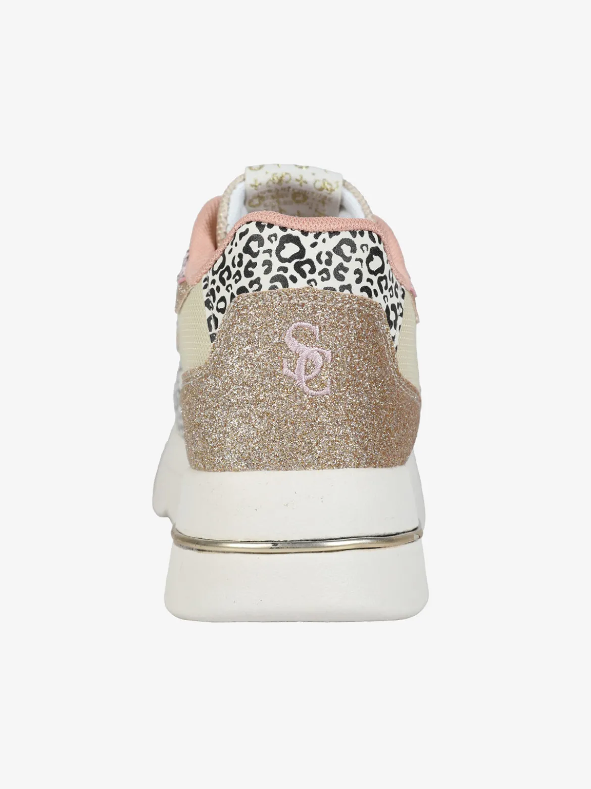 Solo Soprani Sneakers donna animalier con glitter e platform