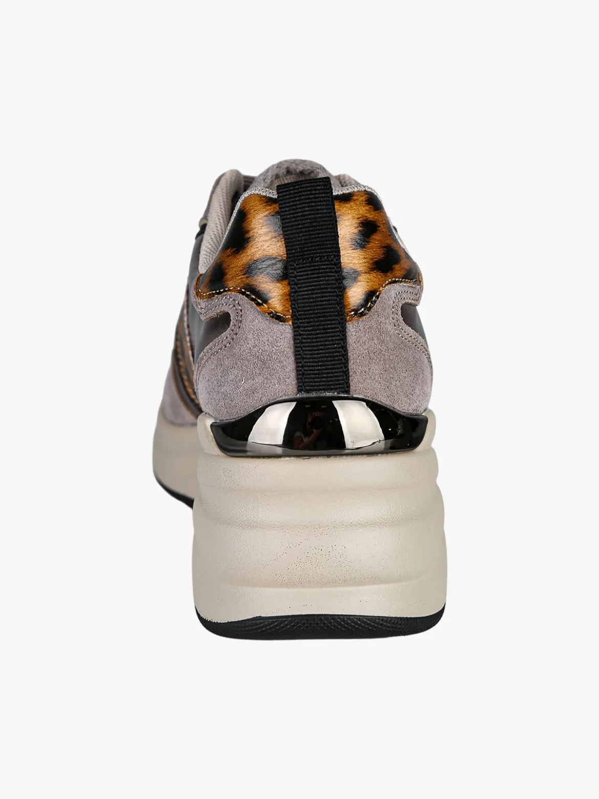 Solo Soprani Sneakers donna con zeppa e dettagli animalier - taupe