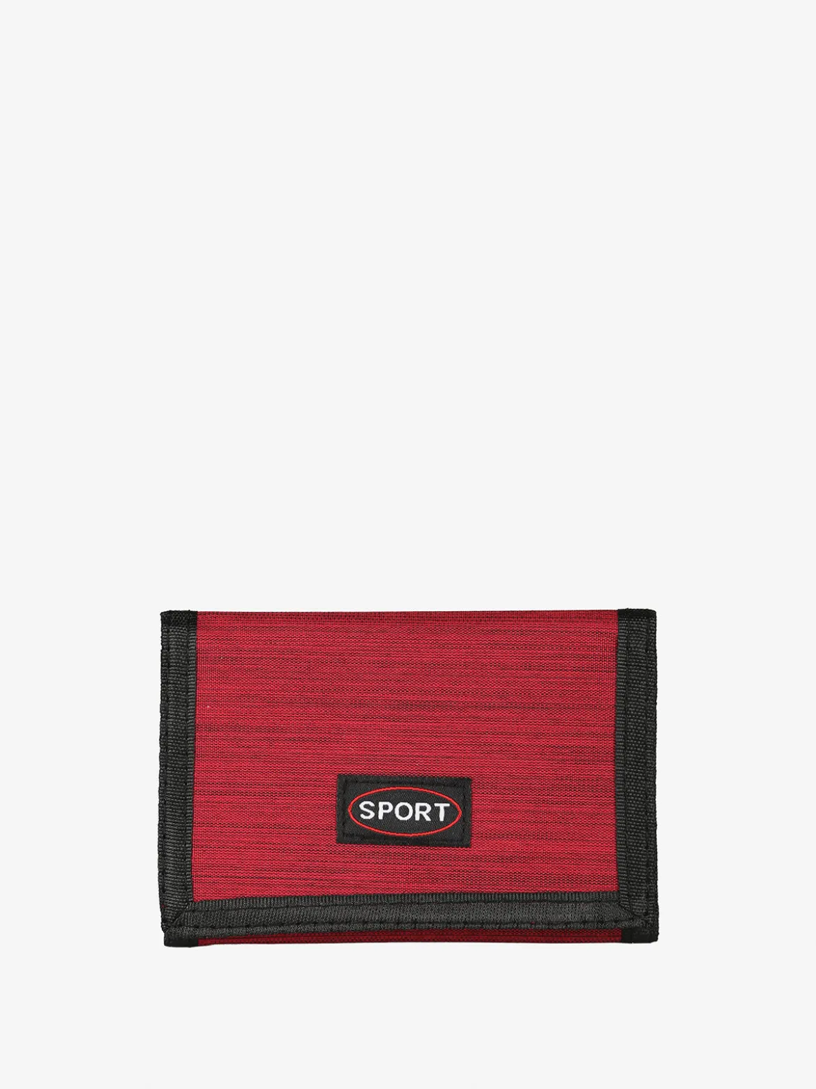 Sport Portafoglio in tessuto con chiusura a strappo e catenella - rosso