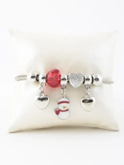 Stainless Stell Bracciale natalzio con charm