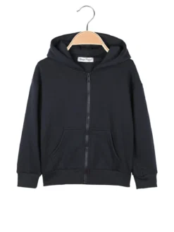 Street Porter Felpa da bambini con cappuccio e zip - blu scuro