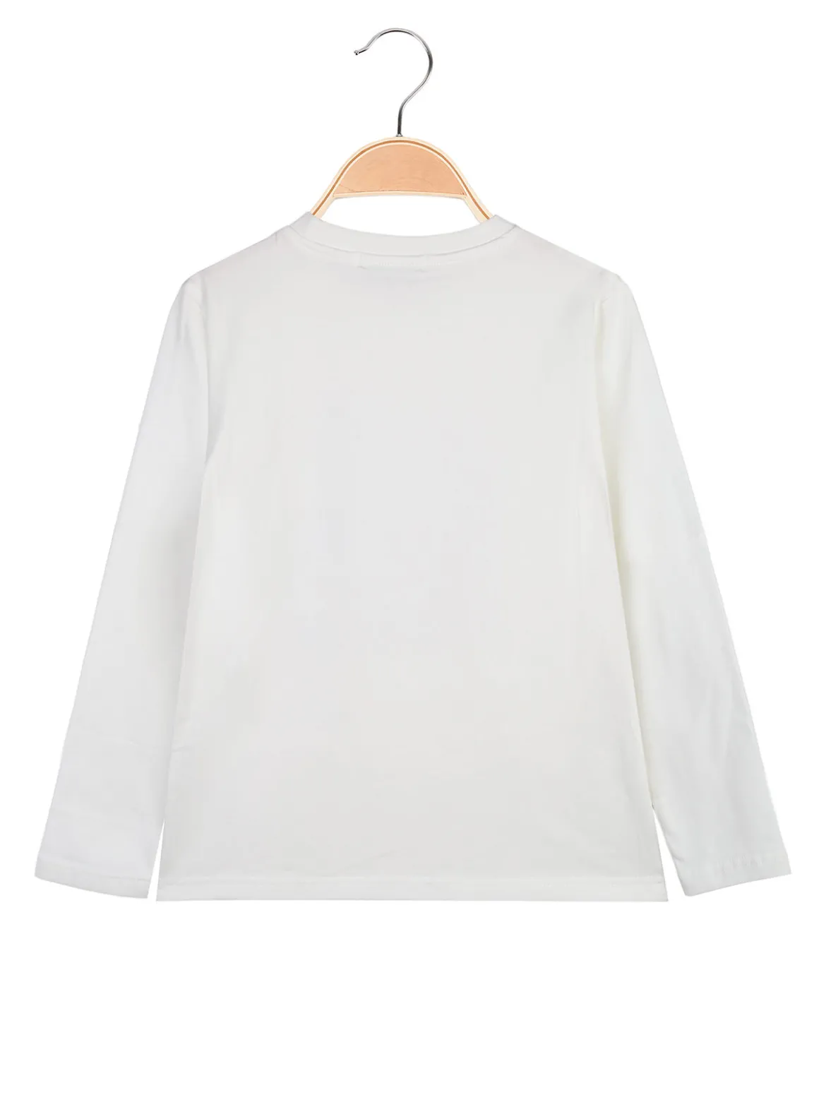 Street Porter T-shirt da bambino in cotone a maniche lunghe - bianco