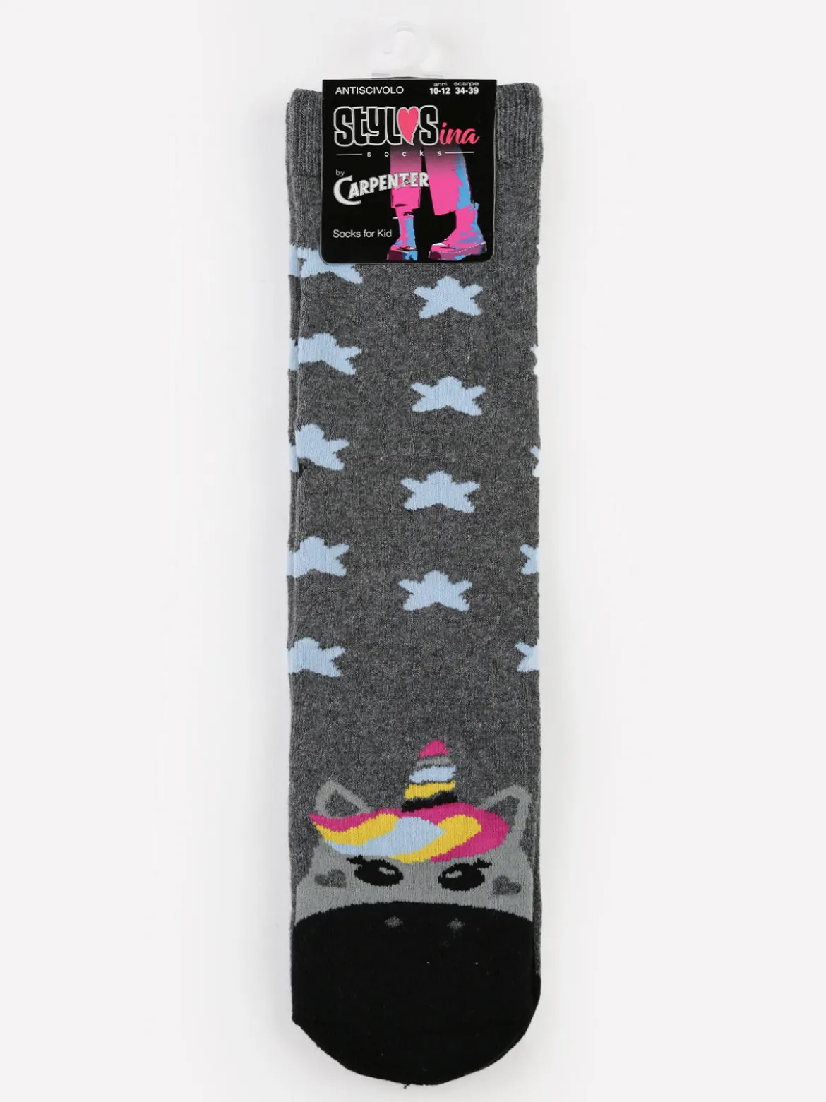 Stylosa Calze antiscivolo bimba con unicorno